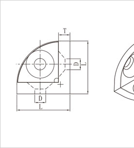 R型材三維角連接件二維圖1