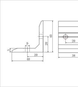 輕型鋁型材角件二維圖