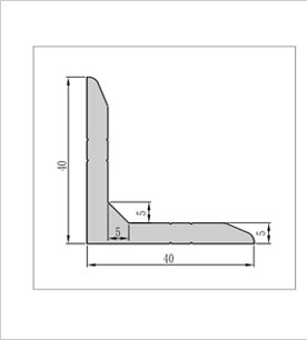 4040角鋁型材二維圖