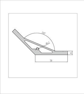 7070角鋁型材二維圖