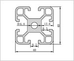 4040鋁型材二維圖