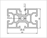 4060鋁型材二維圖