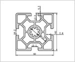 6060鋁型材二維圖