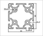 8080重型鋁型材二維圖