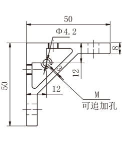 鋁型材雙槽角件物理參數(shù)1