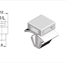 推入式線夾3D模型