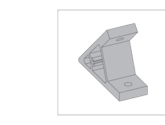 45度鋁型材角件三維圖